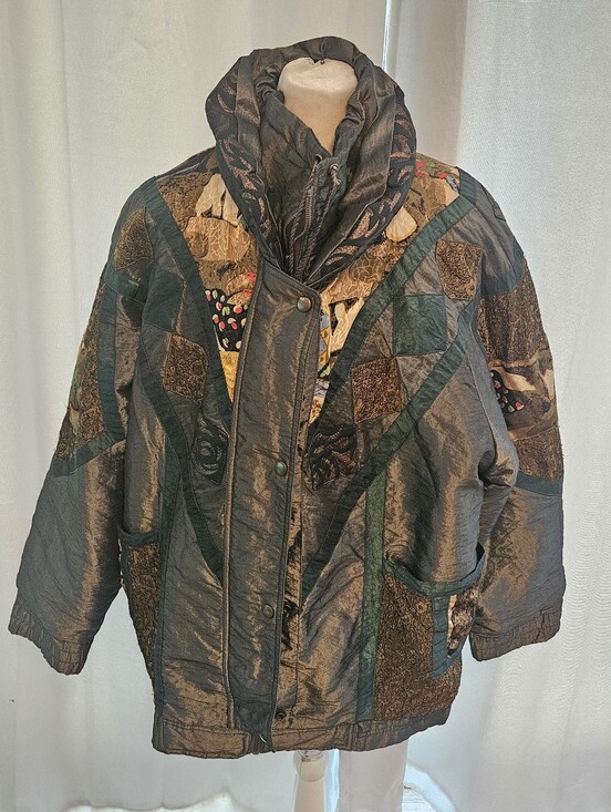 Mulberry Street Jackets & Blazers - Vintage '80s Mulberry Street Ski Puffer Patchwork Jacket Designer Large